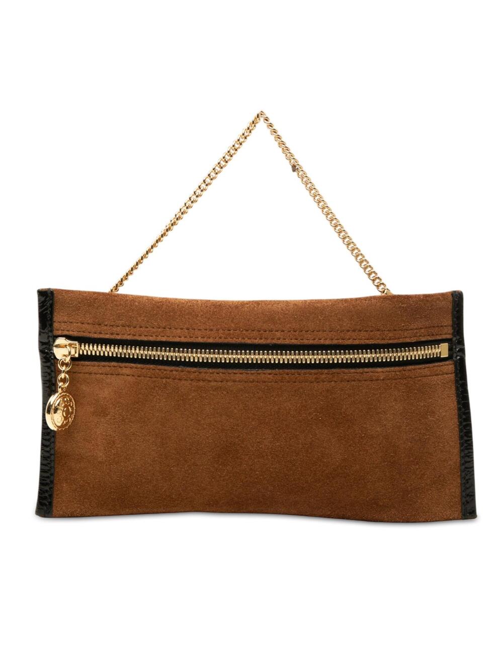 Gucci Suede Rajah Pouch Pre-Loved Brown #365168G31B